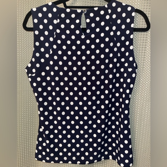 Tommy Hilfiger Navy Blue & White Sleeveless Top SZ M - Picture 3 of 3